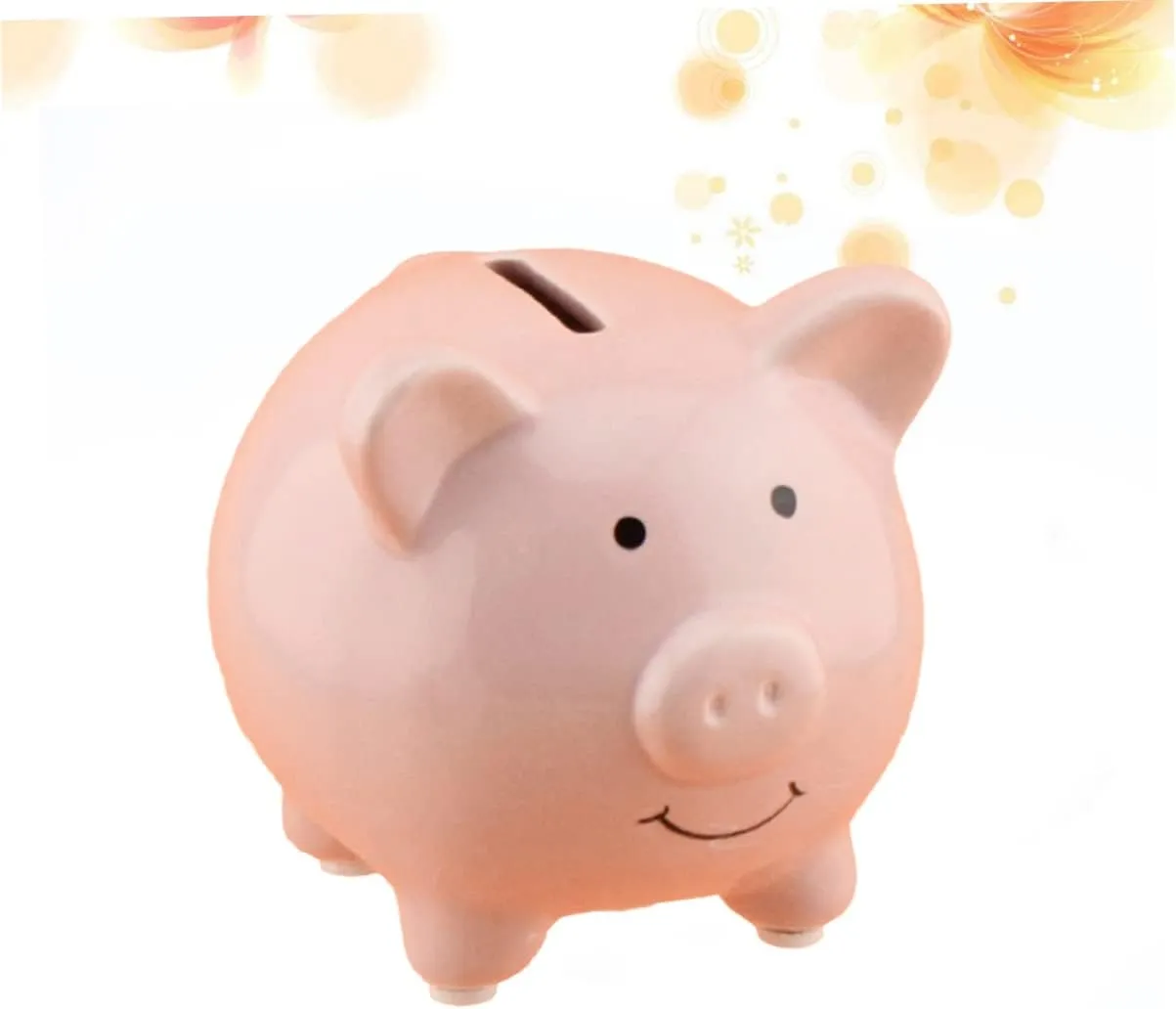 2 Pieces Small Containers Pig Money Box Girl Teenager Miniature Piggy Bank for Kids Bank Money Container Diner Piggy Bank Container Baby