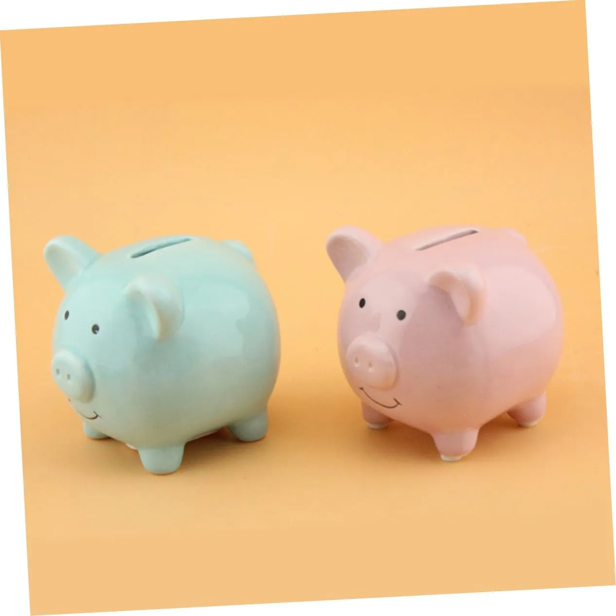 2 Pieces Small Containers Pig Money Box Girl Teenager Miniature Piggy Bank for Kids Bank Money Container Diner Piggy Bank Container Baby