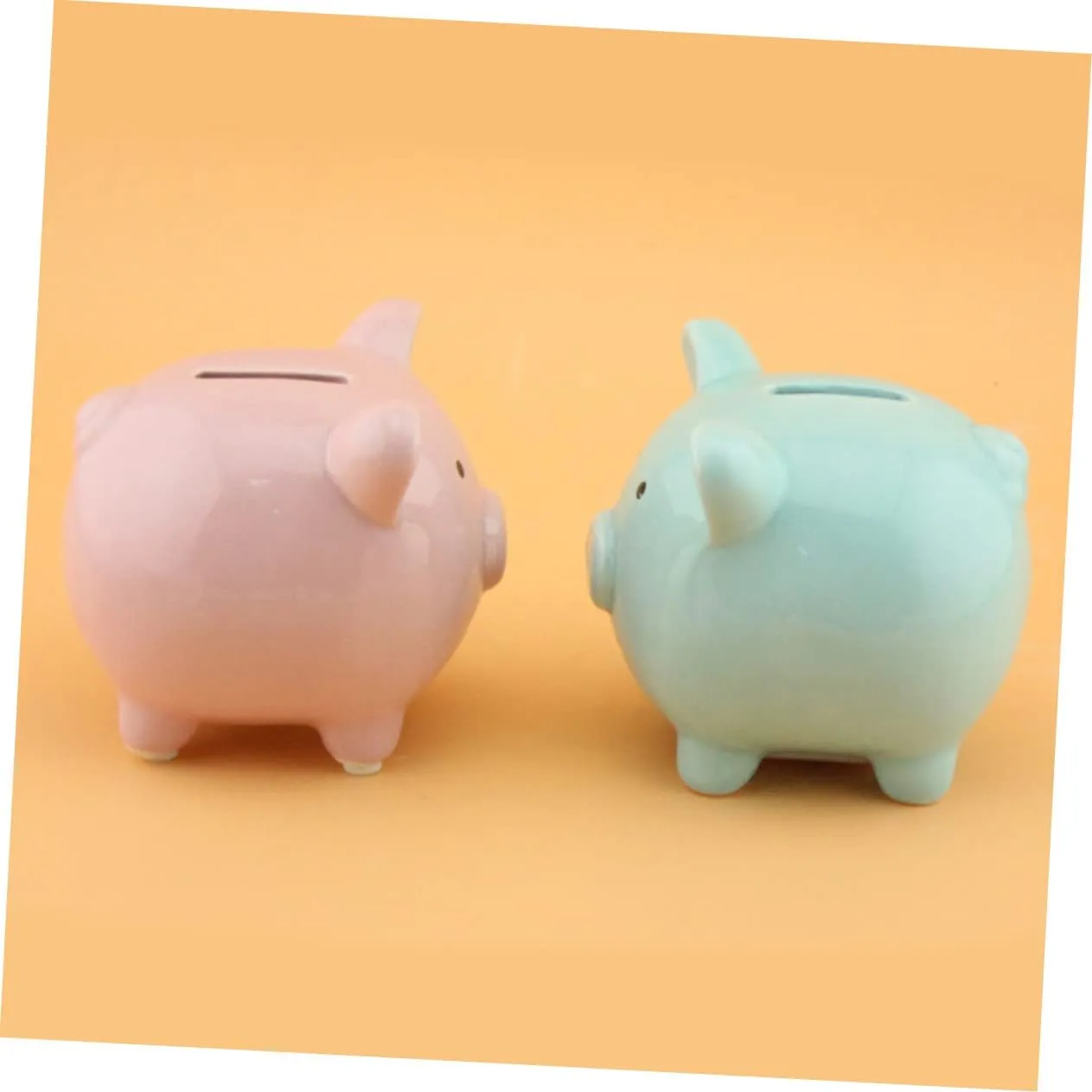 2 Pieces Small Containers Pig Money Box Girl Teenager Miniature Piggy Bank for Kids Bank Money Container Diner Piggy Bank Container Baby