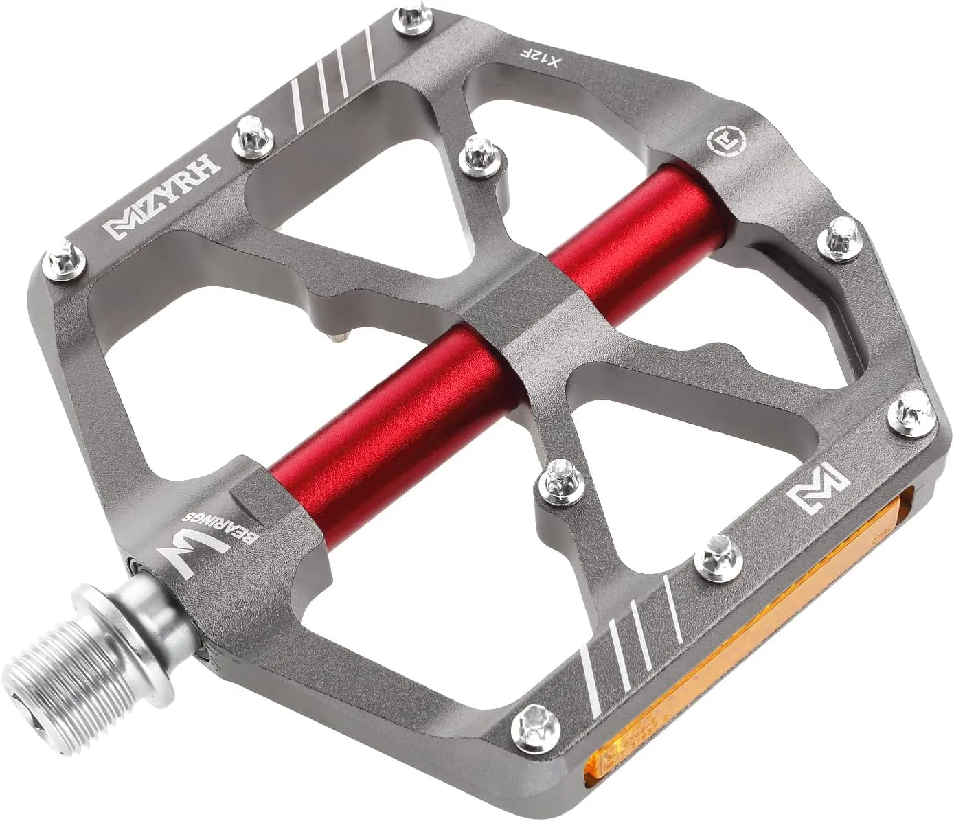 3 Bearings Mountain Bike Platform Pedals - Flat Alloy 9/16" Non-Slip Bicycle Pedals
