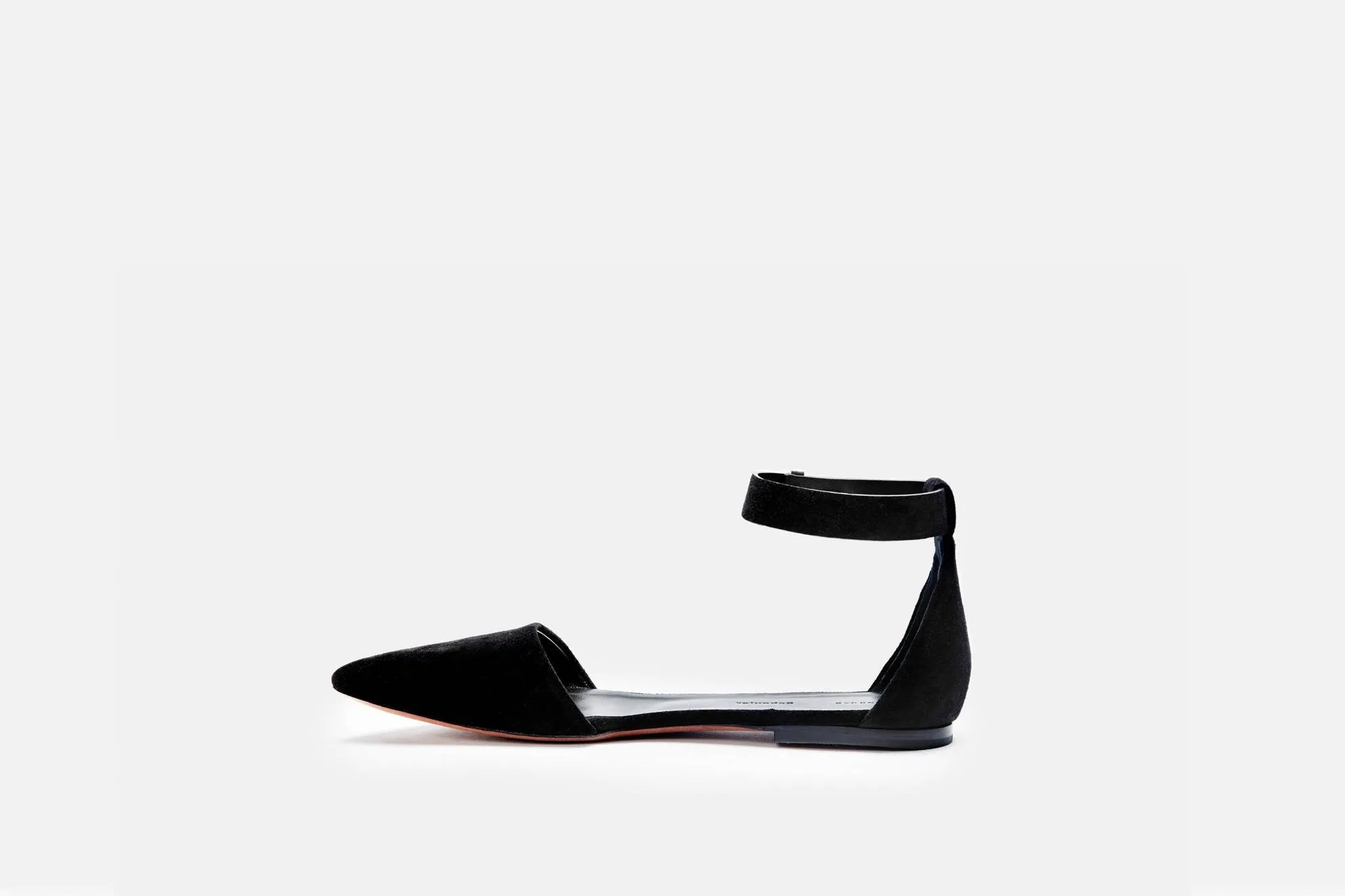 Ankle Strap Flat - Black