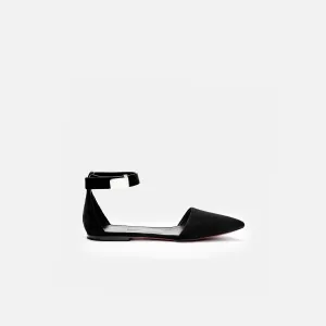 Ankle Strap Flat - Black