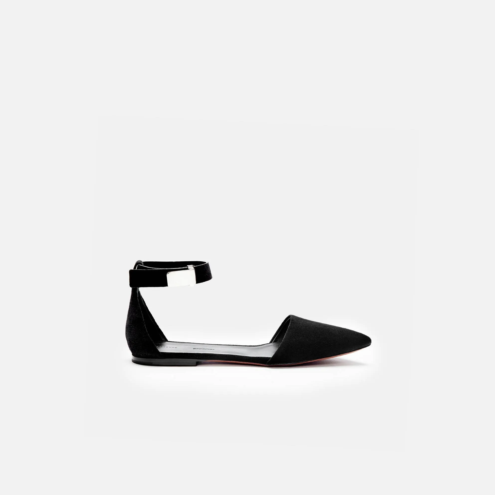 Ankle Strap Flat - Black