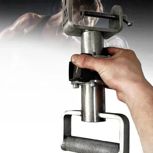 Arm Wrestling Exercise Handle,Forearm Wrist Roller Trainer,304 Stainless Steel, Knurling Surface, 200kg Bearing, with 0.7m Webbing,for Gym Wrench Biceps Rotation Roller