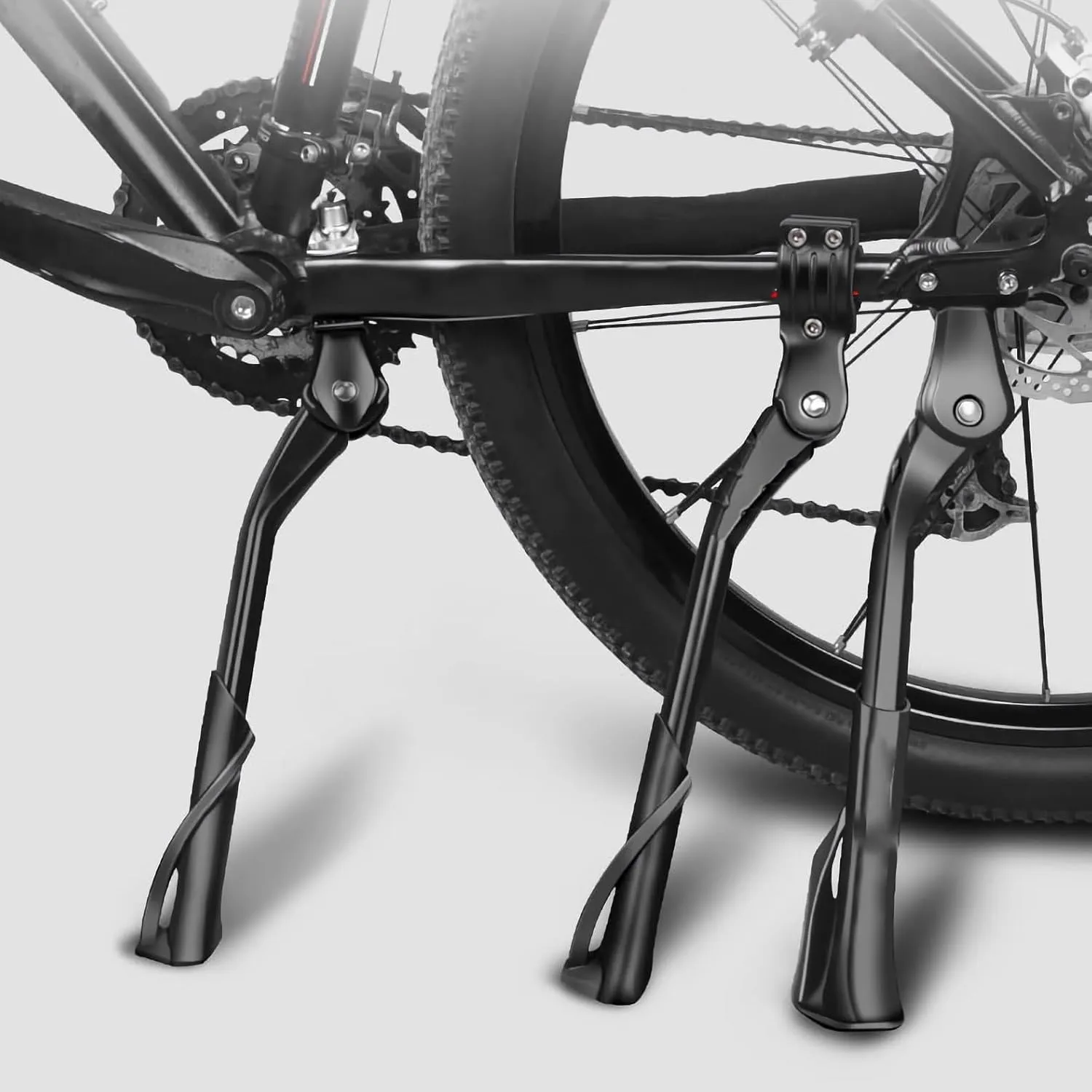 Bike Kickstand for Haibike XDURO AllMtn 10.0, Aluminum Adjustable Kickstand Foot Side Stand Suppor Rear Side Bicycle Stand with Non-Slip Rubber Foot,B