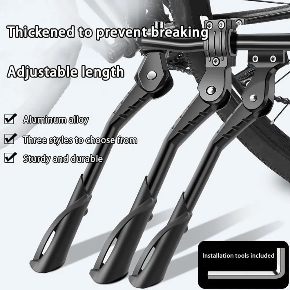Bike Kickstand for Haibike XDURO AllMtn 10.0, Aluminum Adjustable Kickstand Foot Side Stand Suppor Rear Side Bicycle Stand with Non-Slip Rubber Foot,B