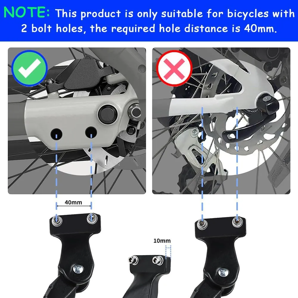 Bike Kickstand for Haibike XDURO AllMtn 10.0, Aluminum Adjustable Kickstand Foot Side Stand Suppor Rear Side Bicycle Stand with Non-Slip Rubber Foot,B