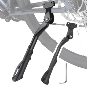 Bike Kickstand for Haibike XDURO AllMtn 10.0, Aluminum Adjustable Kickstand Foot Side Stand Suppor Rear Side Bicycle Stand with Non-Slip Rubber Foot,B
