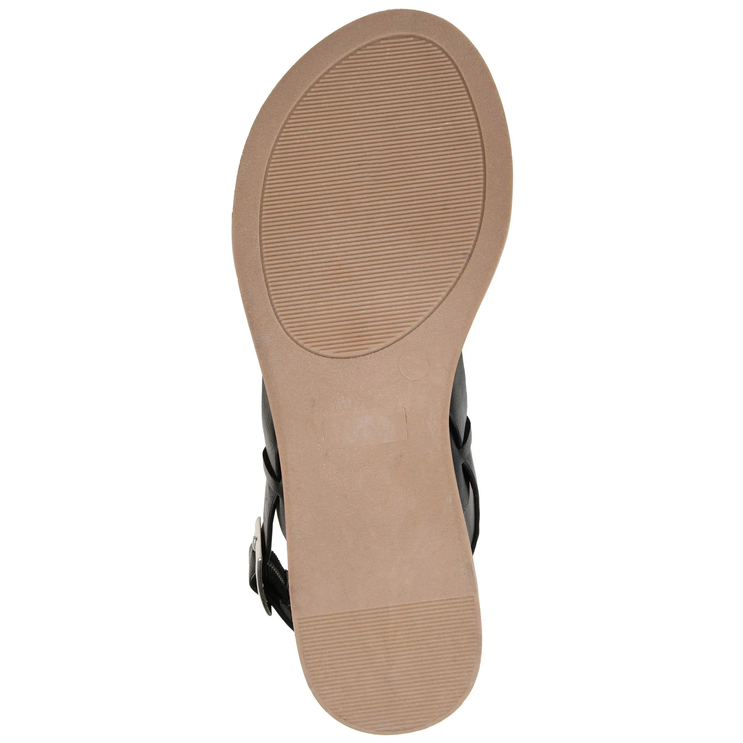 Brinley Co. Womens Dual Strap Open-toe Sandal Black, 5.5 Regular US