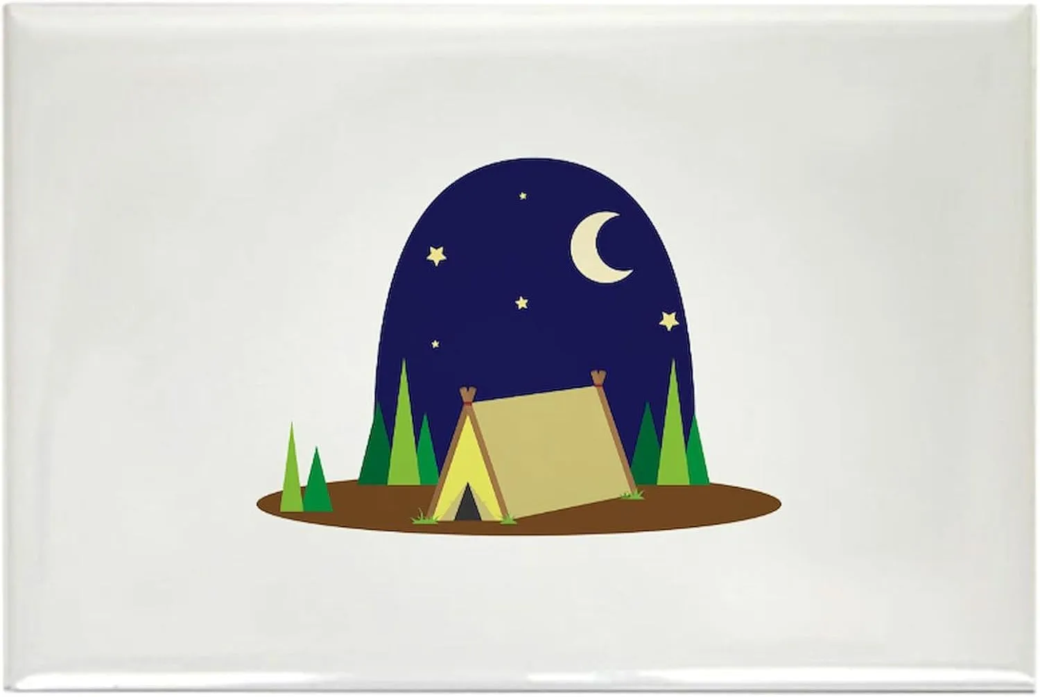 CafePress Night Campsite Magnets Rectangle Magnet (100 pack)