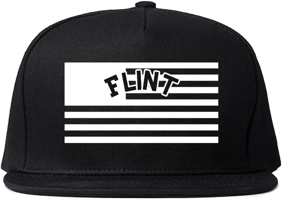 City of Flint with United States Flag Snapback Hat Cap