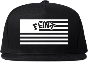 City of Flint with United States Flag Snapback Hat Cap