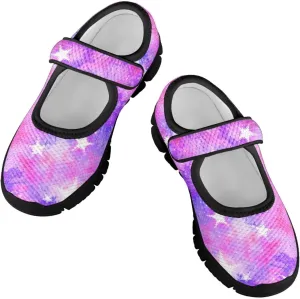 Comfortable Slip-On Sneaker for Girls,Girls'Mary Jane Shoes for Party,Cartoon Walking Flat Shoes for Daily Wear