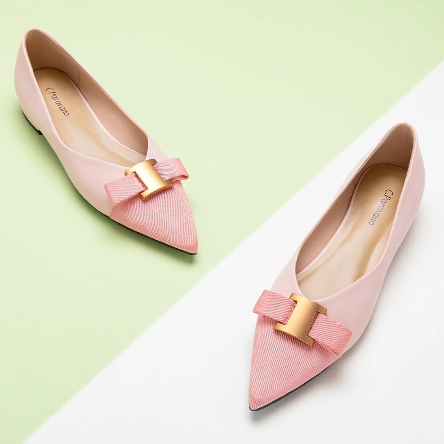 C.Paravano Women’s Flats I Flat for Women Leather I Pointed Toe Flats I Ballet Flats for Women I Slip on Dressy Flats