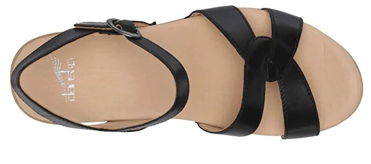 Dansko Black Karmen Burnished Calf Ladies Sandals KARMEN-BLACK