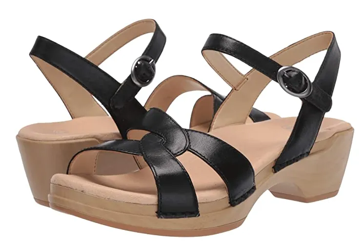 Dansko Black Karmen Burnished Calf Ladies Sandals KARMEN-BLACK