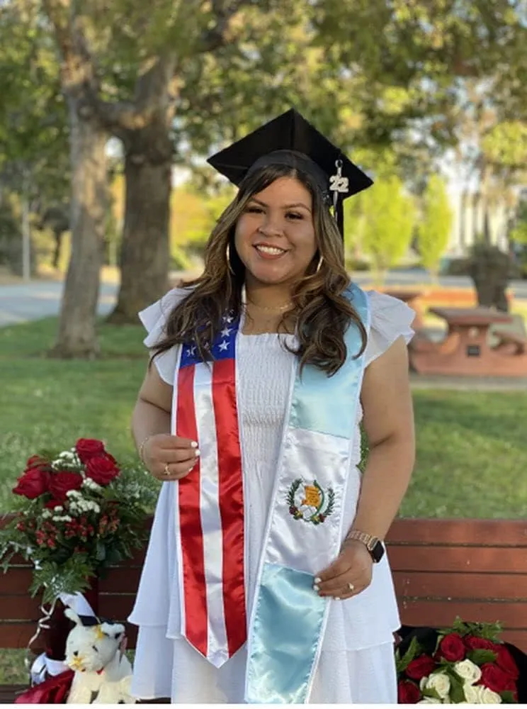 Del Mex Guatemala and USA Combo Flag Graduation Sash Stole Country Pride