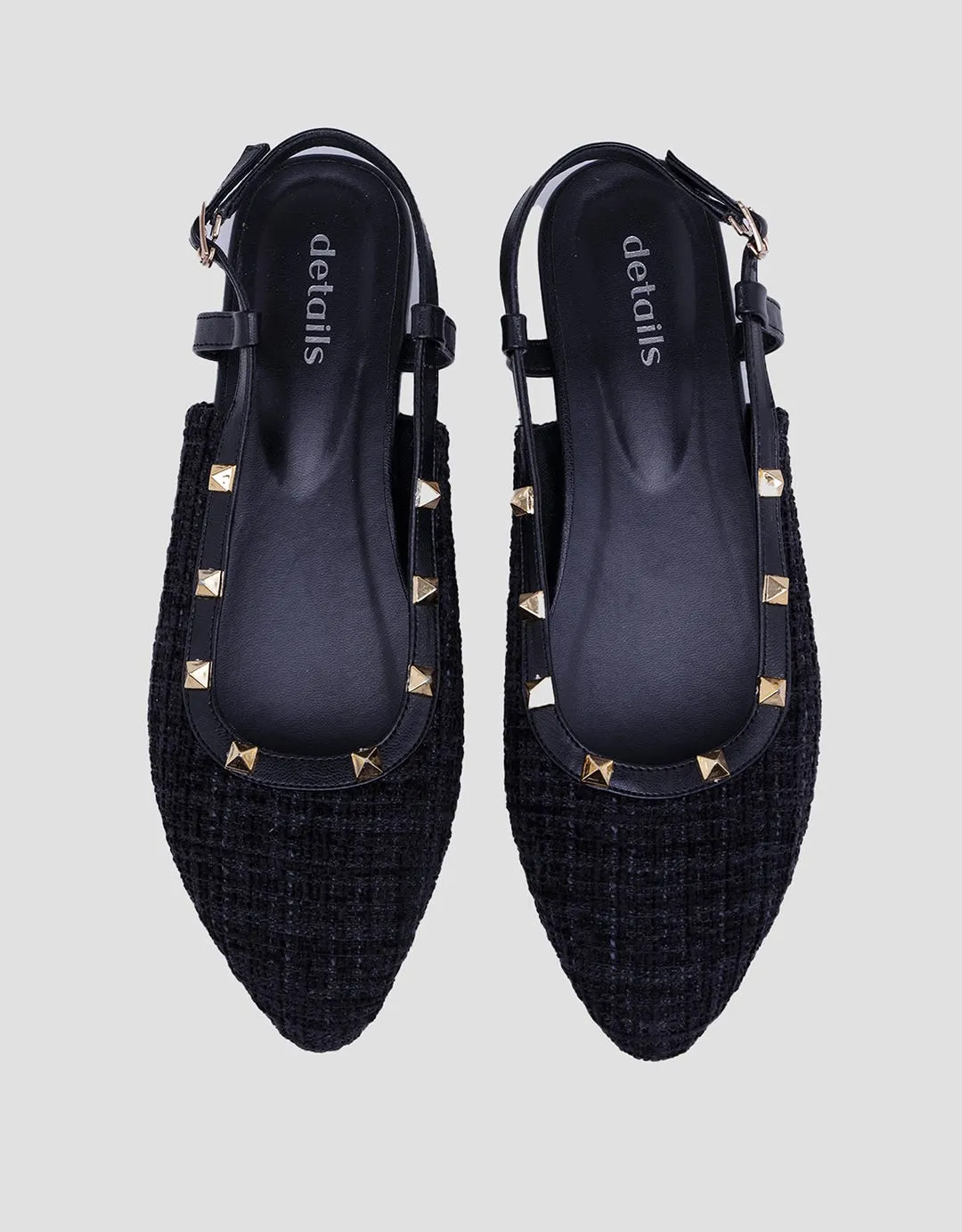 Details Texture Sepatu Slingback Wanita