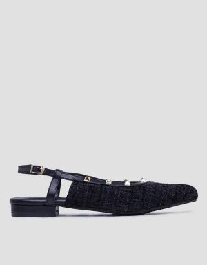 Details Texture Sepatu Slingback Wanita
