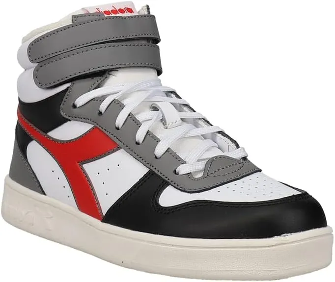 Diadora Kids Boys Magic Basket Mid High Sneakers Shoes Casual - Black, White