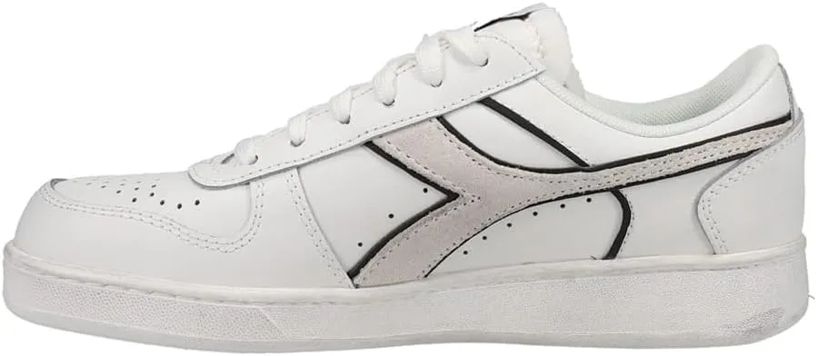 Diadora Mens Magic Basket Low Icona Lace Up Sneakers Shoes Casual - White