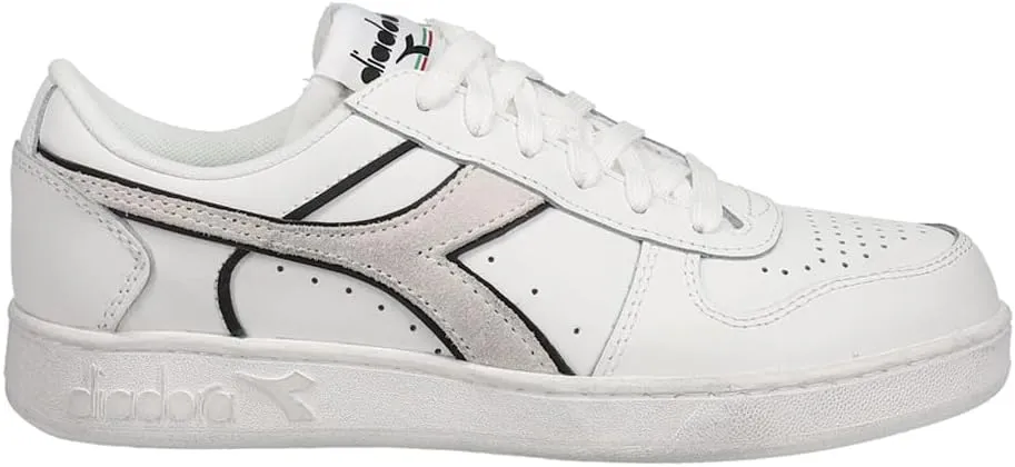 Diadora Mens Magic Basket Low Icona Lace Up Sneakers Shoes Casual - White
