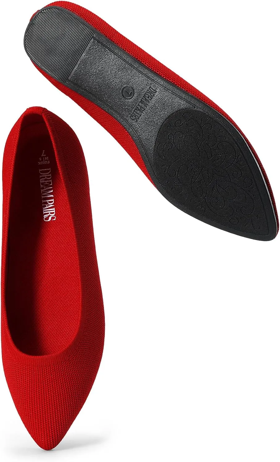DREAM PAIRS Women's Dress Pointed Toe Flats Ballet Comfort Soft Slip On Casual Flat Shoes for Work Office Business