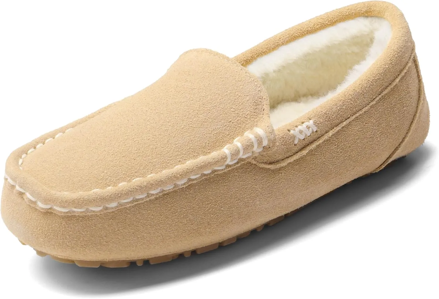 DREAM PAIRS Women's Fuzzy House Slippers Cozy Faux Fur Micro Suede Moccasins Slip on Loafer Shoes for Indoor and Outdoor