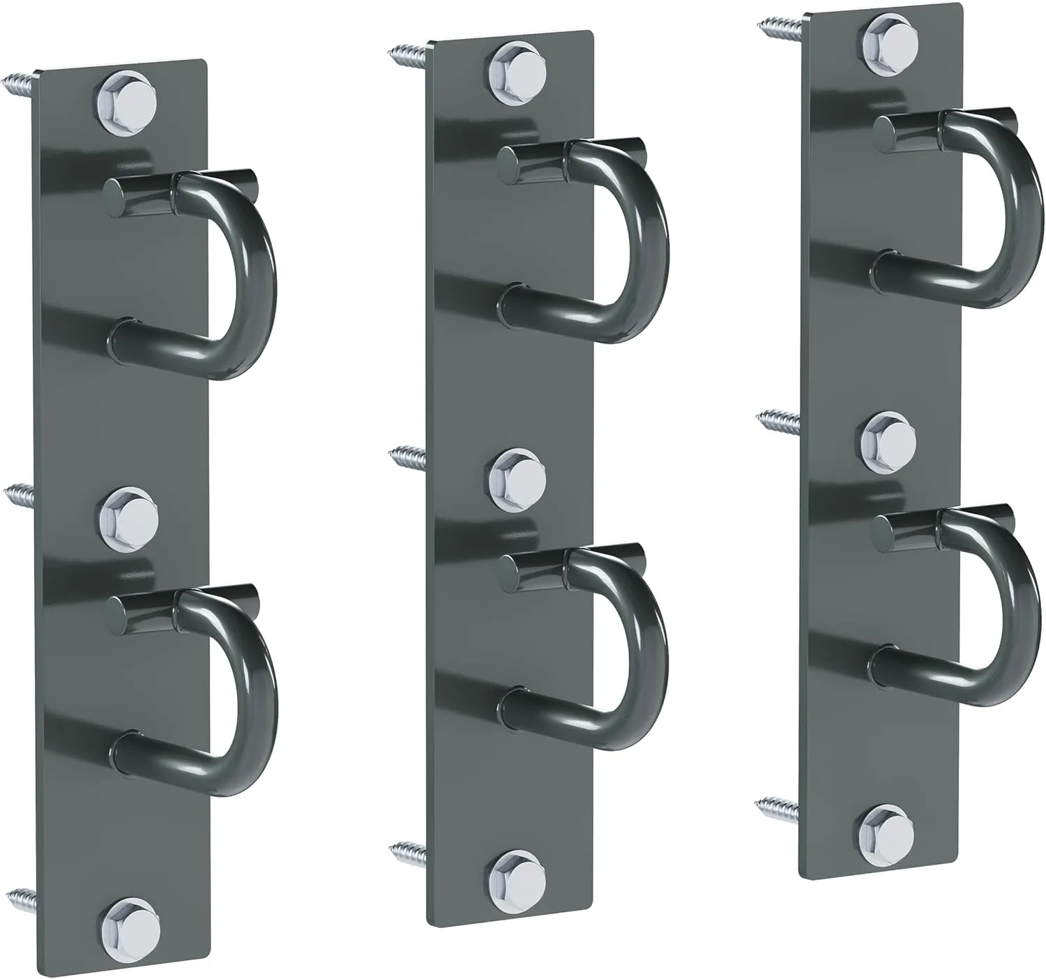 ECOTRIC Resistance Band Wall Anchors, 3 Set Workout Wall Mount Hooks for Body Weight Strength Training Yoga, Home Gym