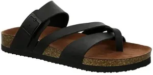 Eden - Women's Casual Flat Strappy Slip-On Cork Footbed Sandals