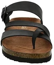 Eden - Women's Casual Flat Strappy Slip-On Cork Footbed Sandals