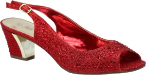 Enzo Romeo Lime01 Womens Open Toe Low Heel Wedding Rhinestone Wedge Sandal Shoes