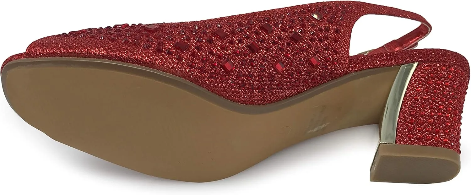 Enzo Romeo Lime01 Womens Open Toe Low Heel Wedding Rhinestone Wedge Sandal Shoes