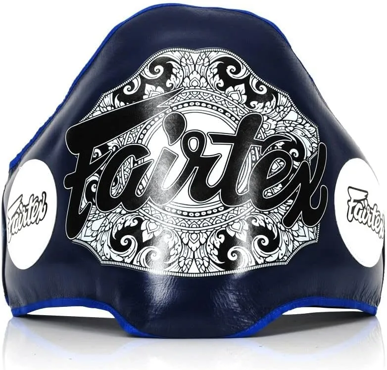 Fairtex BPV2 Light-Weight Belly Pad Muay Thai | Premium Leather Gear |Maximum Safety | Lightweight Design, Adjustable Straps, Reinforced Plastic Inside |Trainer-Friendly with 4Layer Foam Core