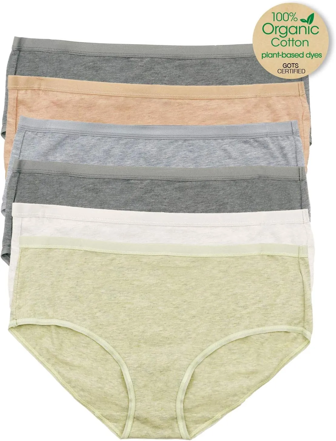Felina | Organic Cotton Hipster Panties | 6-Pack