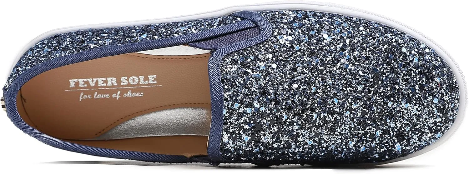 FEVERSOLE Women's Fashion Slip-On Sneaker Casual Flat Loafers