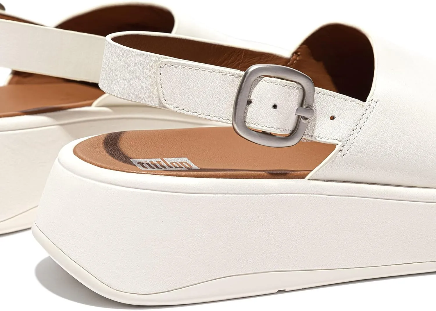 FitFlop Women's, F-Mode Leather Flatform Back-Strap Sandal