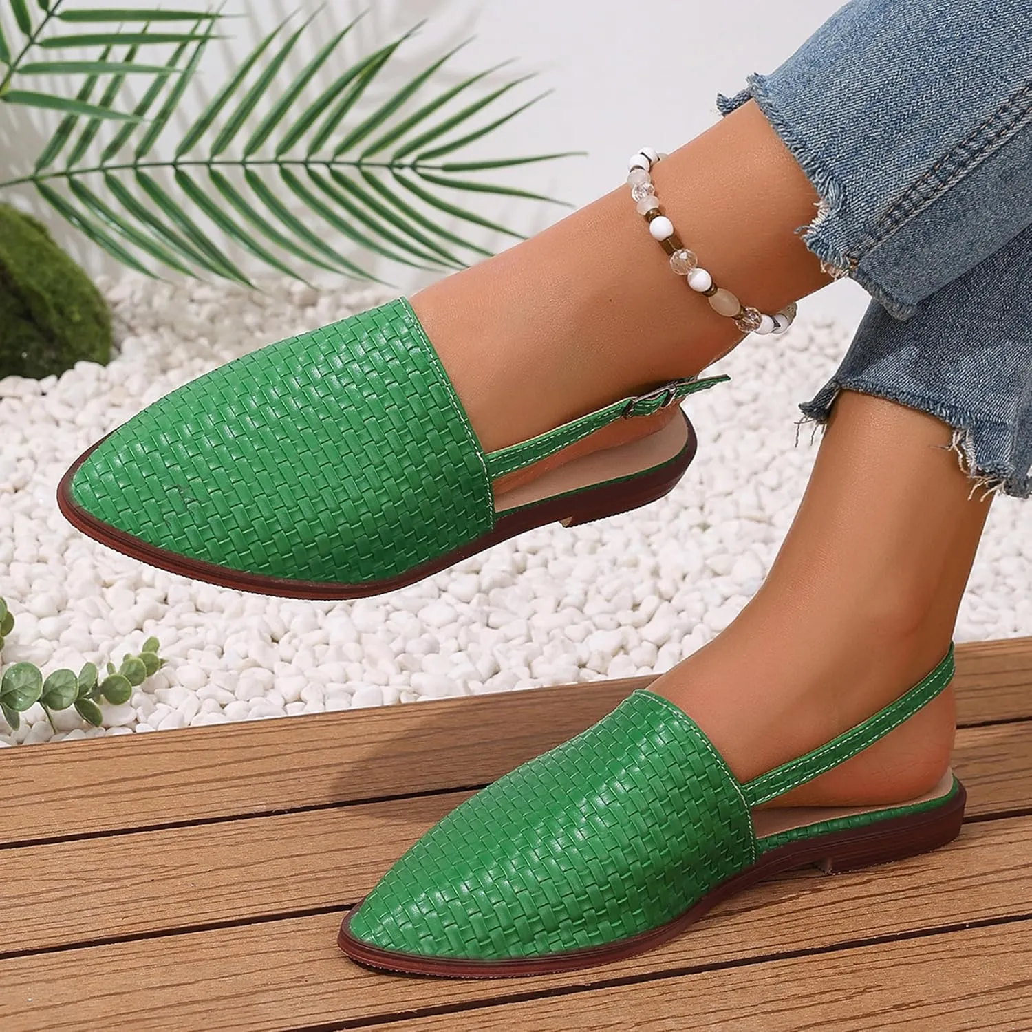 Flat Dolly Shoes Women Pointed Toe Slingback