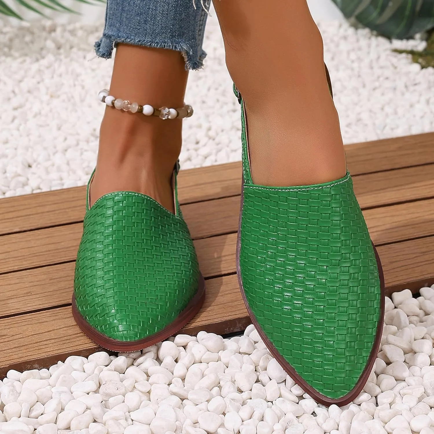Flat Dolly Shoes Women Pointed Toe Slingback
