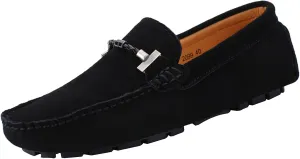 Flat Loafer for Men Suede Leather Slip-on Dress Driving Moccasins Casual Boat Shoes