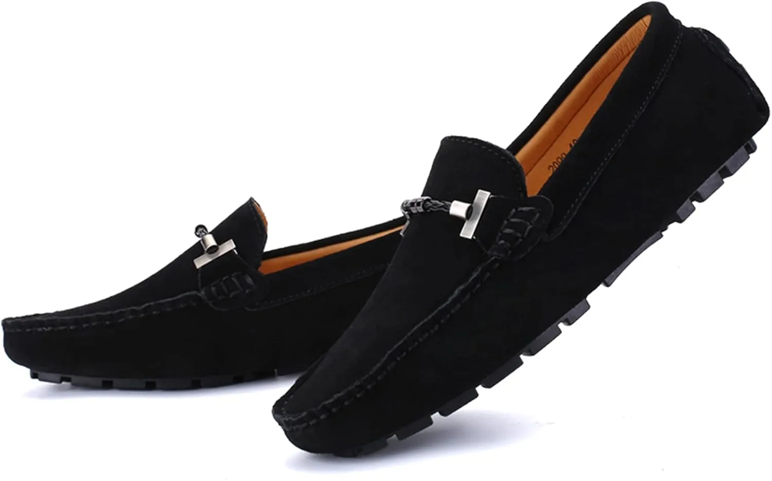 Flat Loafer for Men Suede Leather Slip-on Dress Driving Moccasins Casual Boat Shoes