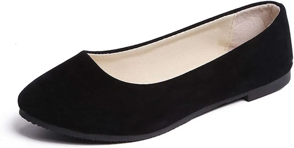 Flat Shoes for Women Slip On Comfortable Walking Ballerina Shoes Ladies Cute Ballet Flats Pumps Low Wedge Dolly Shoes