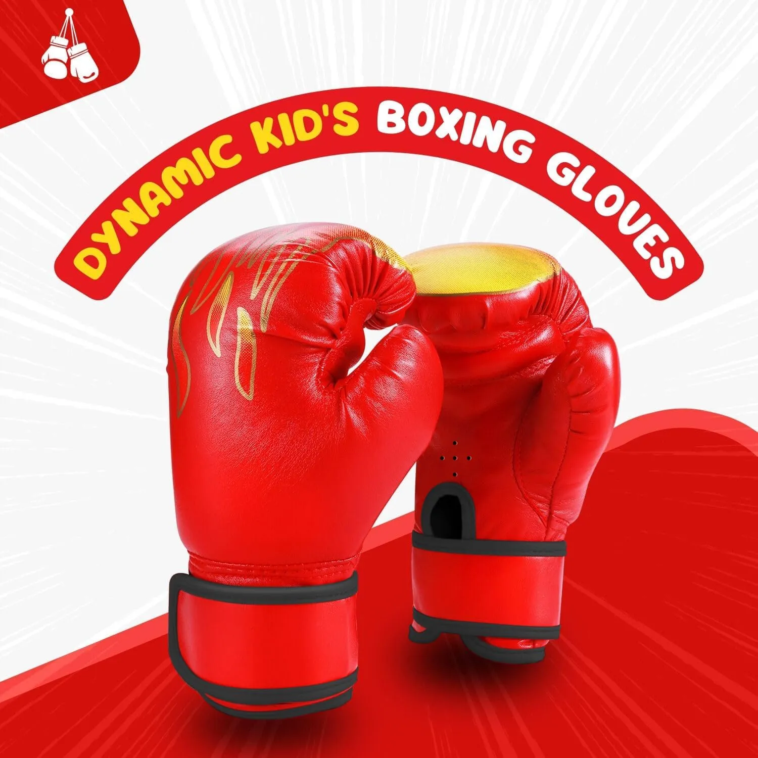Flexzion Boxing Gloves for Kids 4oz – Training Punching Bag Mitts, Kid Boxing Gloves with Faux Leather & Wrap-Around Wrist Protection for Boys & Girls Ages 3-8 Years