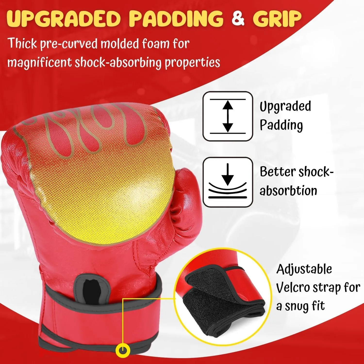 Flexzion Boxing Gloves for Kids 4oz – Training Punching Bag Mitts, Kid Boxing Gloves with Faux Leather & Wrap-Around Wrist Protection for Boys & Girls Ages 3-8 Years