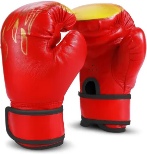 Flexzion Boxing Gloves for Kids 4oz – Training Punching Bag Mitts, Kid Boxing Gloves with Faux Leather & Wrap-Around Wrist Protection for Boys & Girls Ages 3-8 Years