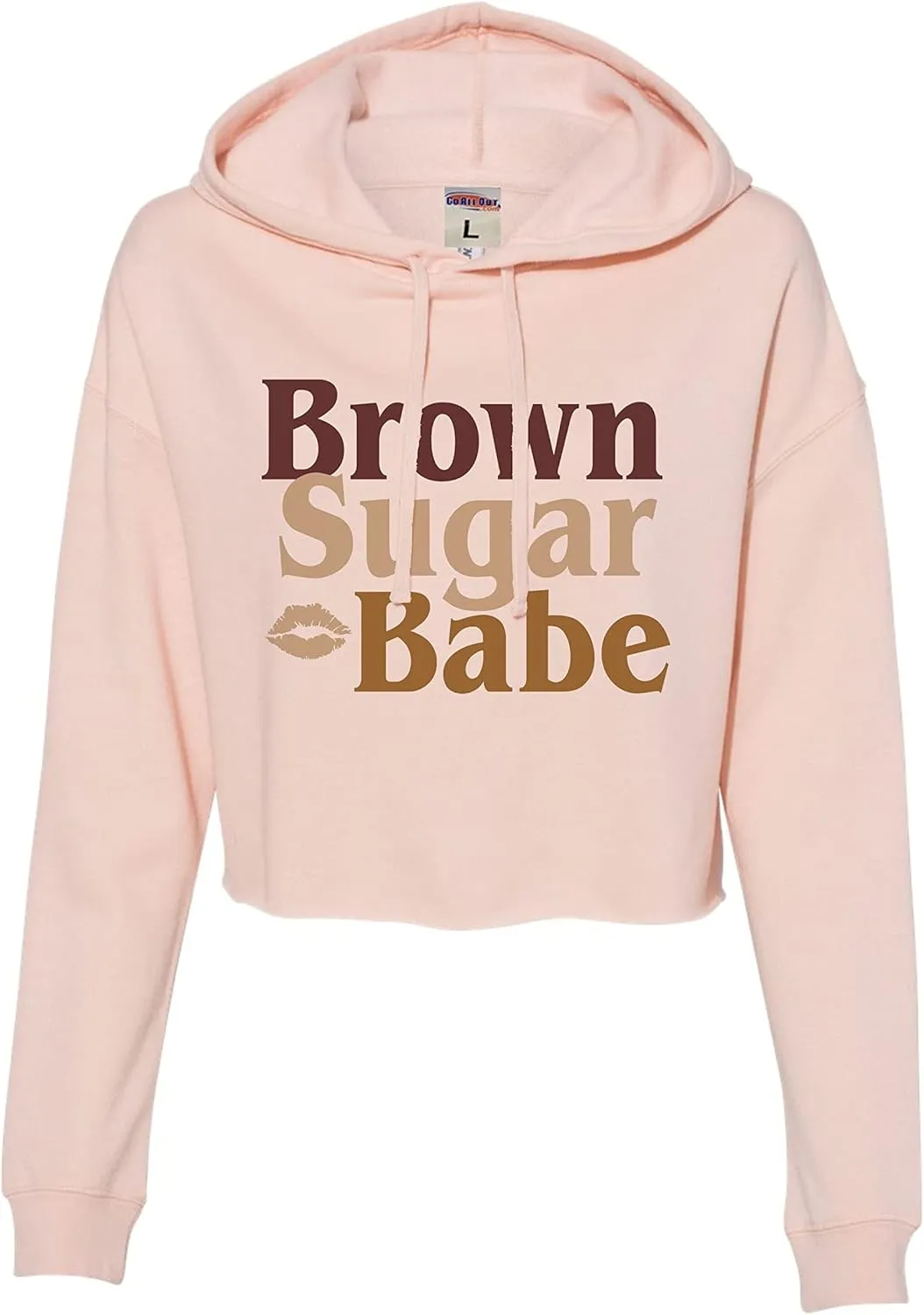 Go All Out Brown Sugar Babe Black Women Heritage Pride Women Cropped Hooded Sweatshirt