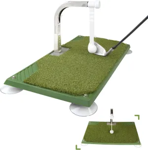 Golf Swing Trainer - Golf Training Equipment with 5 Height Adjustments - Iron and Club Practice Simulator in Home & Indoor - Portable Golf Swing Practice Mat, True Impact