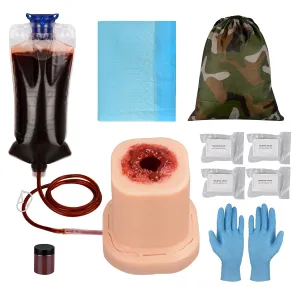 Gunshot Wound Packing Trainer Kit, Stop The Bleed Training Kit, Bleed Control Kit for Medical Classes - Carrying Bag