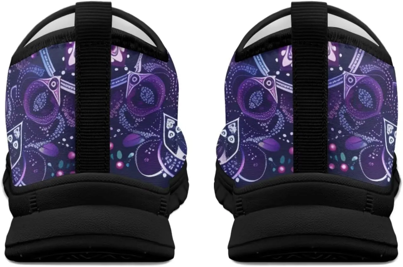 Howilath Mandala Print Slip on Loafers for Women No Laces Casual Sport Shoes Hands Free Shoes with Anti-Slip Sole