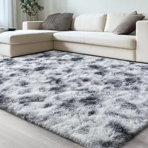 HQAYW Fluffy Area Rugs for Living Room Bedroom, Machine Washable 4x6 Ultra Soft Shag Bedside Rug,Indoor Floor Non-Slip Modern Plush Carpet for Kids,Girls,Boys and Nursery Rooms
